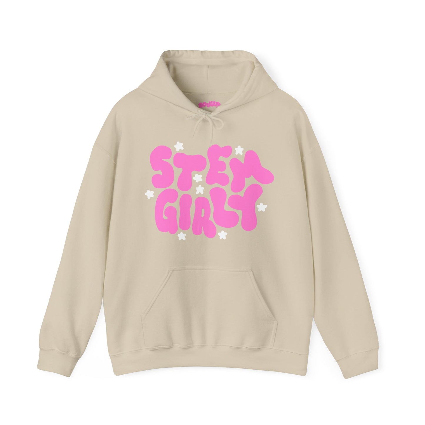 ‘STEM Girly’ in Pink with White Stars