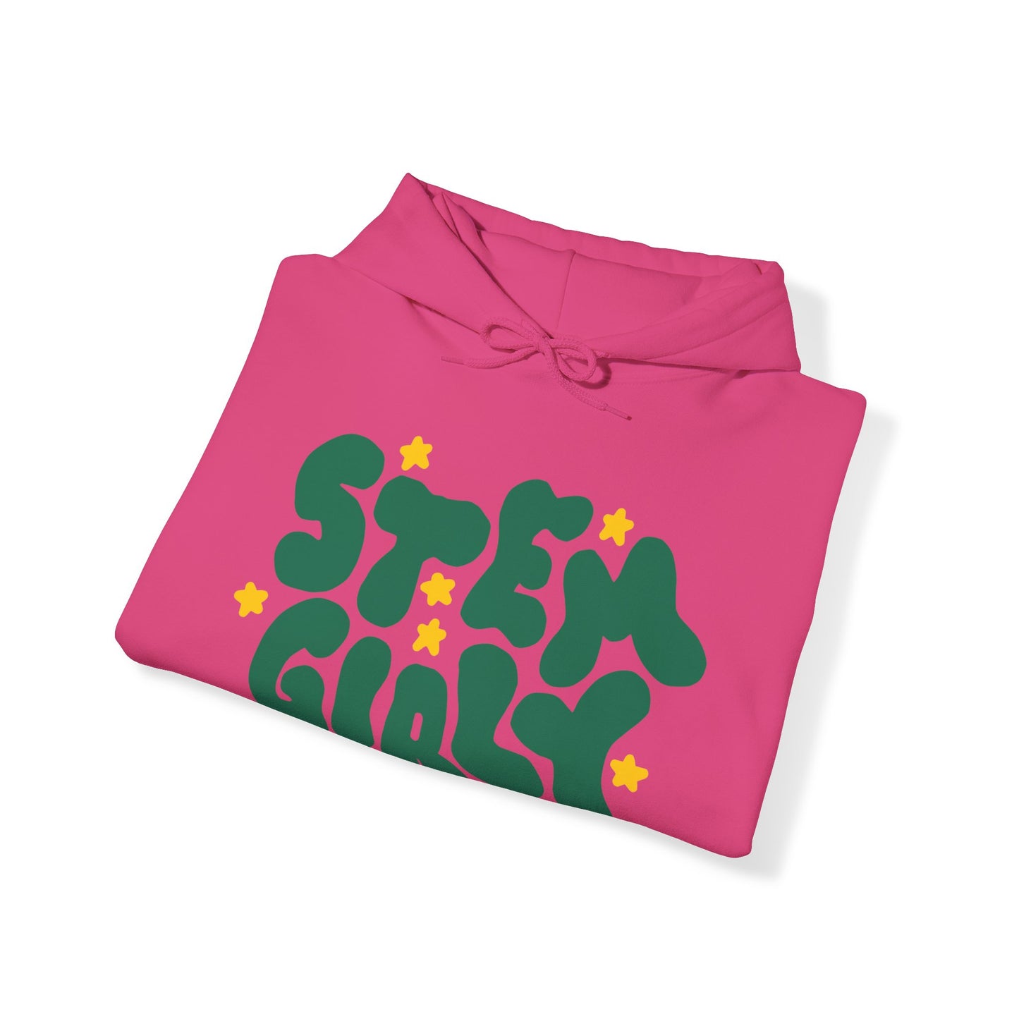 ‘STEM Girly’ in Green with Yellow Stars