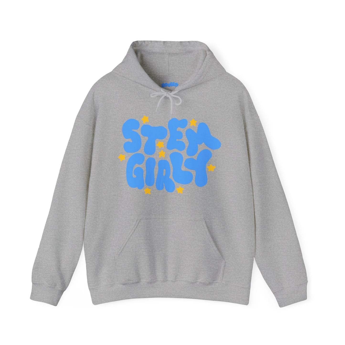 ‘STEM Girly’ in Blue with Yellow Stars