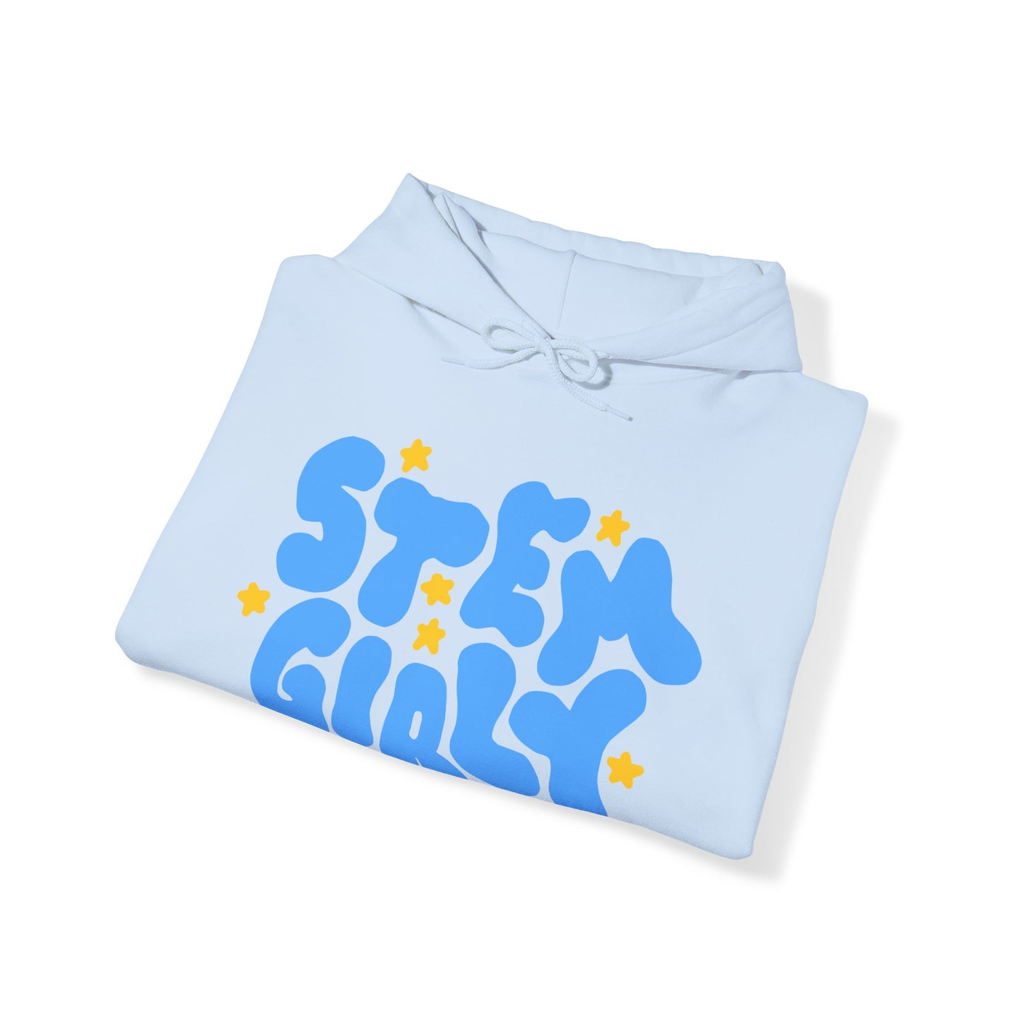 ‘STEM Girly’ in Blue with Yellow Stars