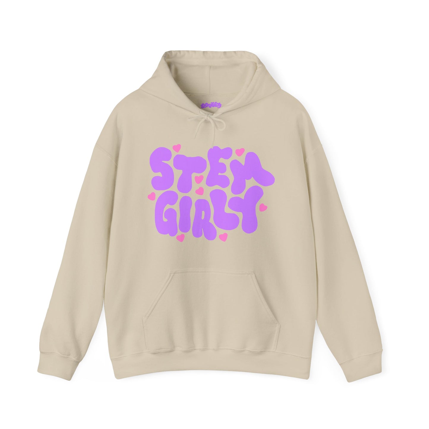 ‘STEM Girly’ in Purple with Pink Hearts